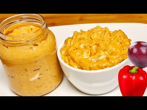 MAYONNAISE AU POIVRON:Comment Réaliser La Mayonnaise Au Compotée De Poivron Et Oignons