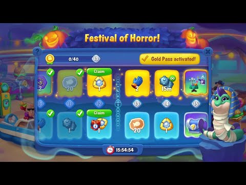 @Fishdom Level 9916 - 9918, Festival of Horror Level 12 🔓