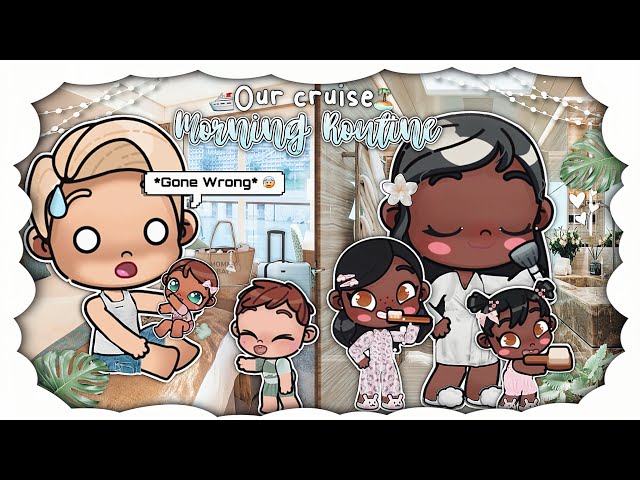 Our morning routine on A CRUISE! 🛳️🌴 *Aesthetic* 🥥 || *With Voice* 🔊 || Avatar World 🌎 SDDEFAULT Thumbnail