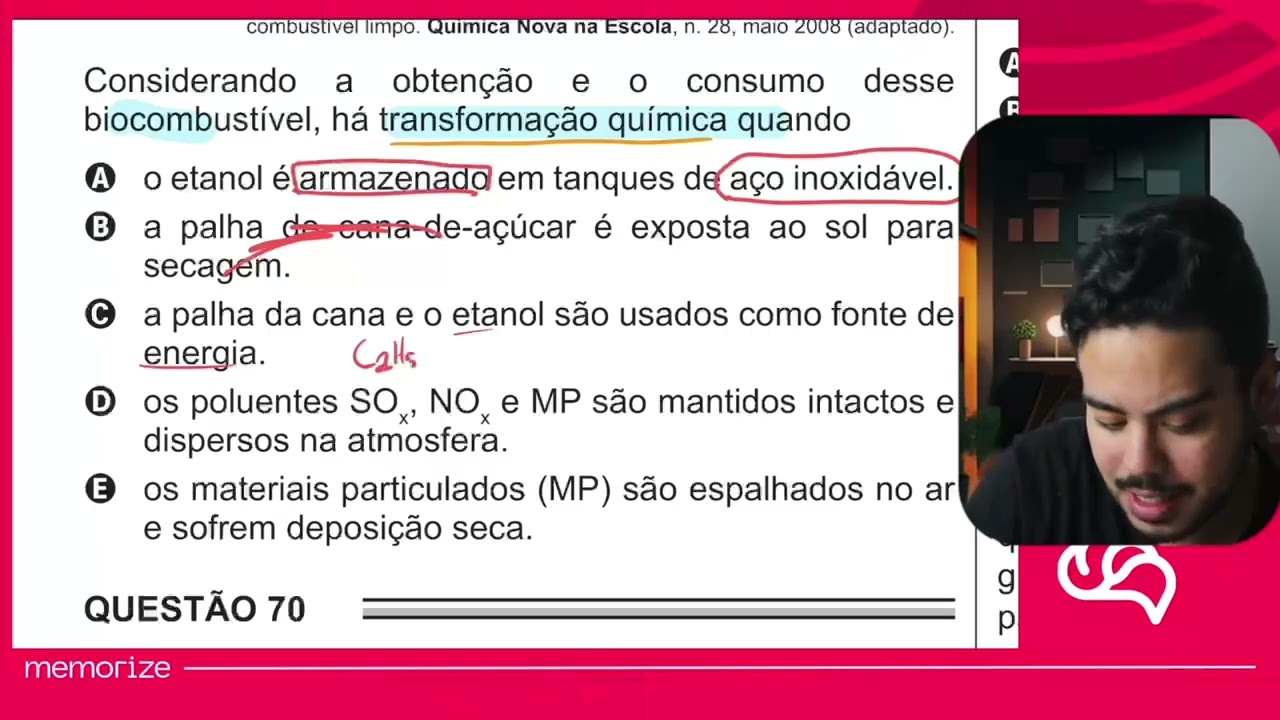 Resolução em Vídeo — Questão 69 ENEM 2016 PPL