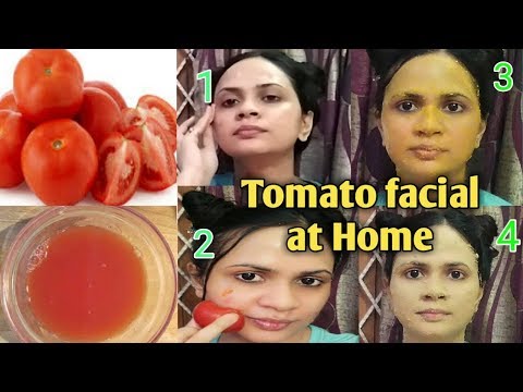 How to do tomato facial at home | for skin whitening | टोमैटो फेसिअल घर पे ही करें Video