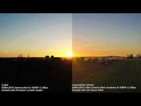 Inspire 2 CinemaDNG RAW VS H.264