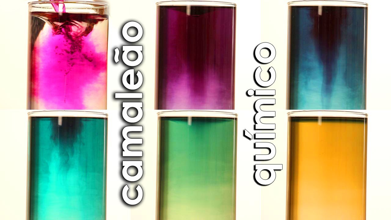 Camaleão químico (EXPERIÊNCIA de QUÍMICA - mudança de cor da água)