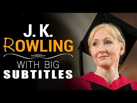 Learn English -  J. K. Rowling's Magical Harvard Speech (with Big Subtitles)