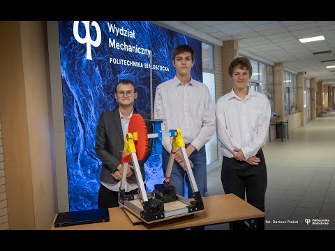 Kacper Komor, Tomasz Kozioł, Samuel Yadwisiak z Olsztyna zbudowali Satellite tracker na El-Robo-Mech