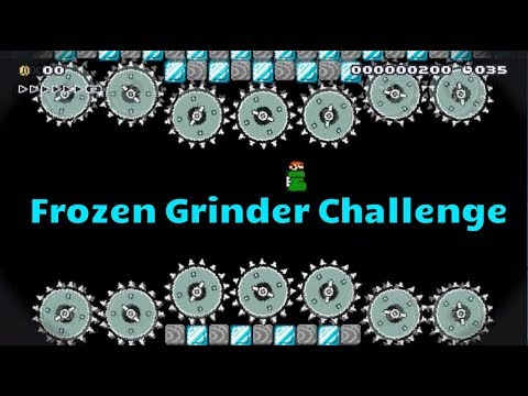 Super Mario Maker Frozen Grinder Challenge (My Own Level, Created For The 12 Item Challenge)