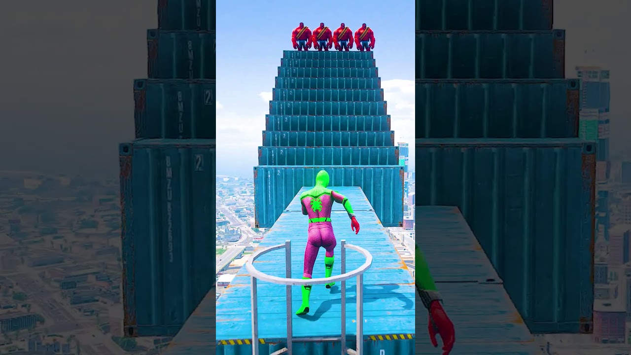 GTA 5 Epic Water Ragdolls | Spider-Man Jumps / Fails ep.2176 #shorts