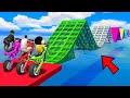 SHINCHAN AND FRANKLIN TRIED THE IMPOSSIBLE MEGA RAMPS JUMP BRIDGE PARKOUR CHALLENGE GTA 5