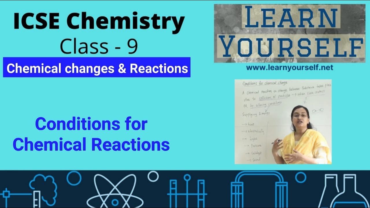 ICSE Std 9 Chemistry- Conditions for Chemical Reactions || Chemical  changes and Equations