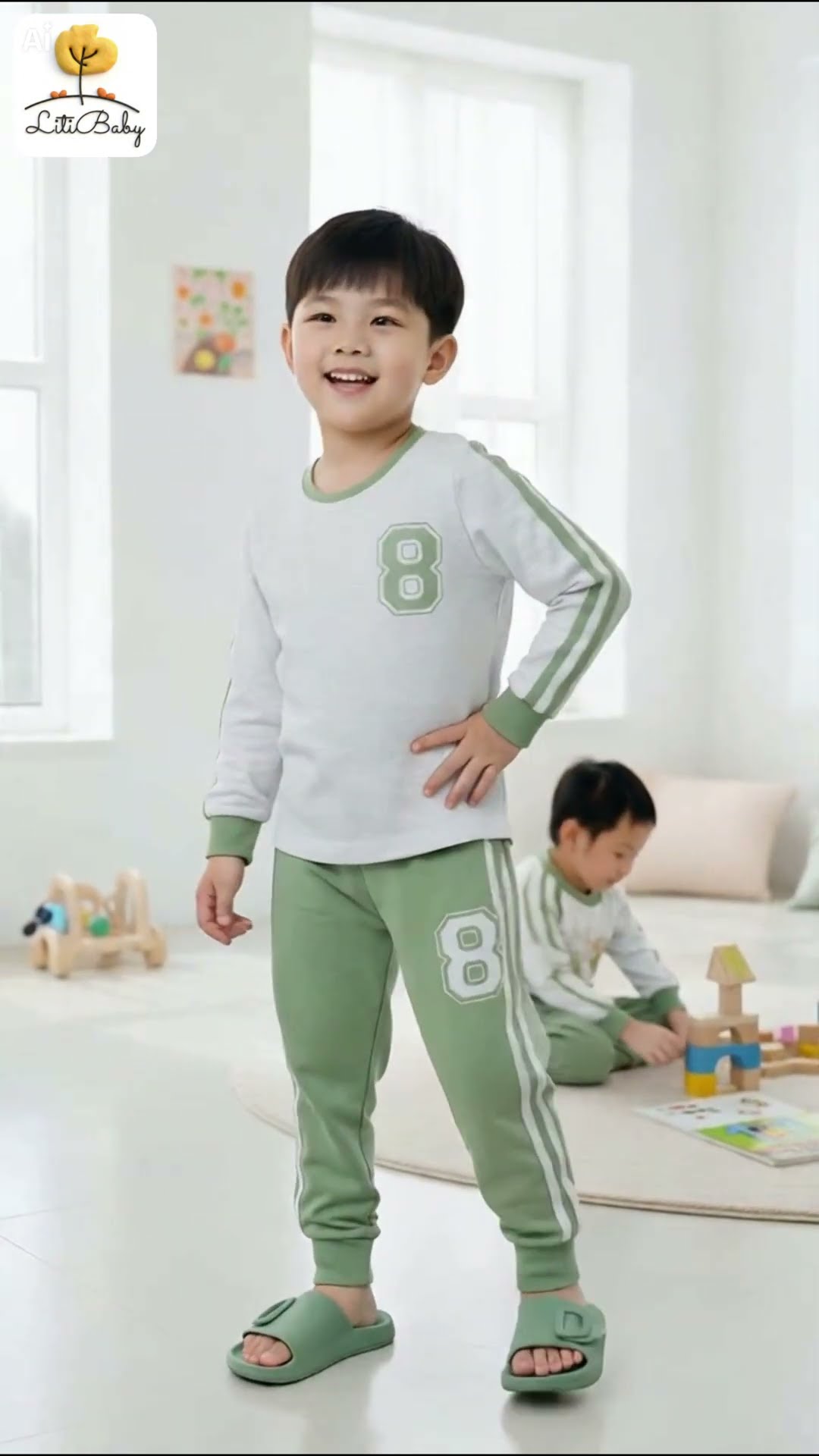 Bộ đồ ngủ lụa hoạt hình - video 3
