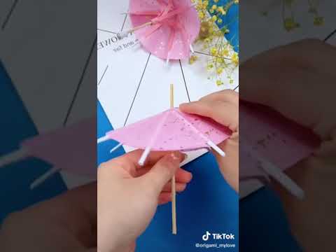 Como hacer un paraguas de papel