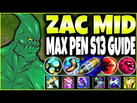 MOST OP Max Pen/Money ZAC Season 13 Build Guide ~ 850+GOLD from 1 ENGAGE 💰 LoL Meta Zac s13 Gameplay