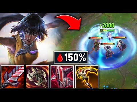 Nilah, but I have 150% Lifesteal and my Health Bar Never goes down