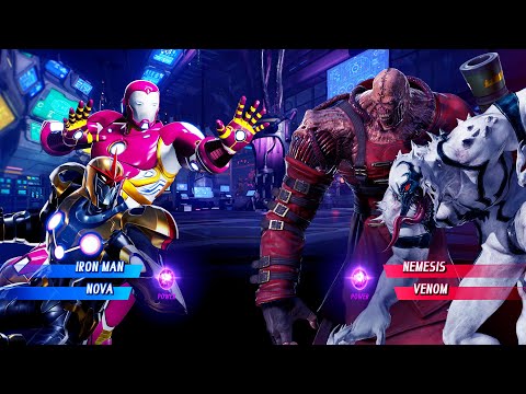 Iron Man & Nova vs Nemesis & Venom (Very Hard) - Marvel vs Capcom | 4K UHD Gameplay