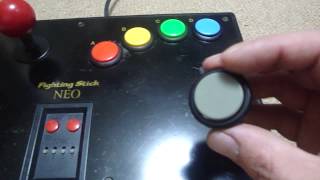 Hori Neo Geo Fighting Stick Neo Sanwa Button Swap