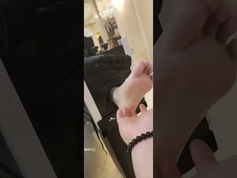 She's cute #tickle #feet