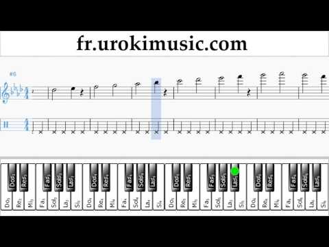 Cours de Piano (main droite) Miley Cyrus - Malibu Tuto Partitions Partie#1 um-i829