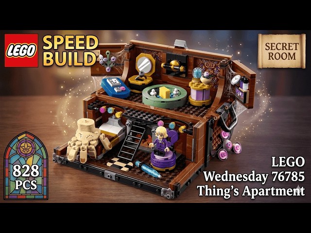 Vídeo relacionado con LEGO Miércoles Apartamento de Cosa - Casa de Juguete con Mini Muñeca de Enid, Figura Articulada de Cosa y Accesorios - Regalo para Niñas y Niños de 10+ Años, Adolescentes y Fans de la Serie 76785