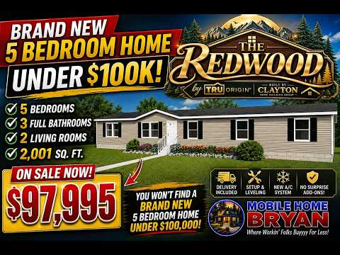 BRAND NEW 5 Bedroom Home UNDER $100K! 😳 | The Redwood by TRU Origin | $97,995 Home Tour