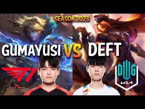 T1 Gumayusi vs DK Deft - Gumayusi EZREAL vs SIVIR ADC - KR Ranked