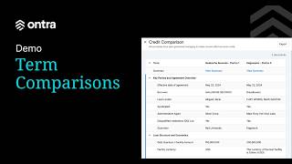 How AI Summarizes and Compares Credit Agreement Terms | Ontra Insight for Credit