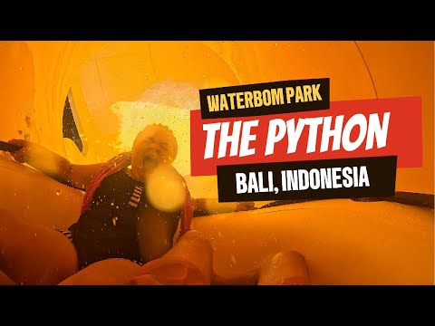 🐍 Waterbom Bali – Riding The Python! Epic Water Slide Adventure 💦🌴