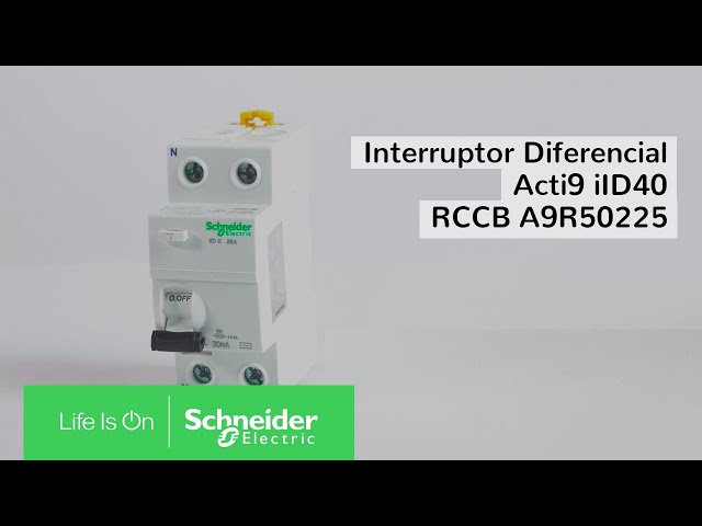Vídeo relacionado con Schneider Electric A9R61240 Interruptor diferencial iID, 2P, 40A, 30mA, clase A SI de la gama Acti9, Blanco