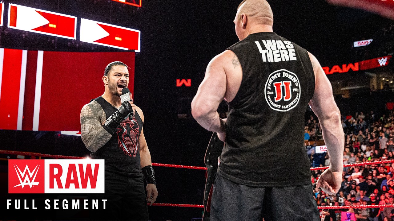 FULL SEGMENT: Roman Reigns confronts Brock Lesnar: Raw, April 23, 2018