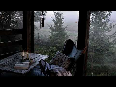 Autumn Wind Chimes & Light Rain Ambience - 3 Hours