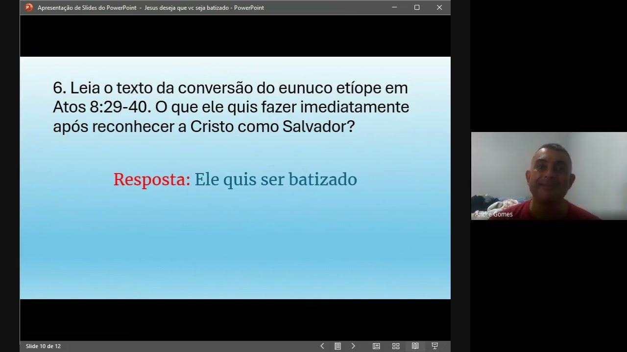 Jesus deseja que vc seja batizado