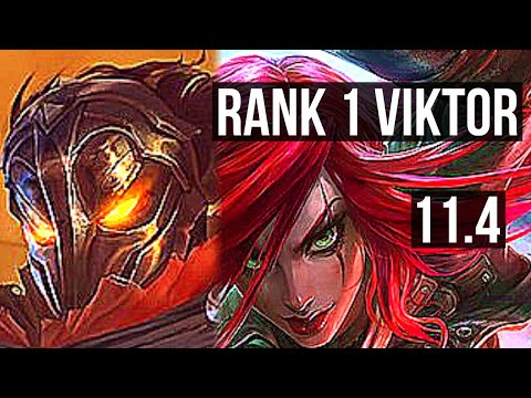 VIKTOR vs KATARINA (MID) | Rank 1 Viktor, 4/1/8 | EUW Challenger | v11.4