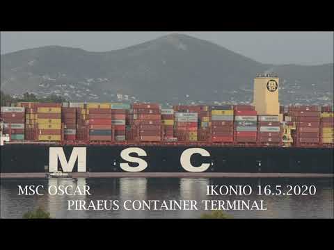 MSC OSCAR departure from Piraeus Container Terminal
