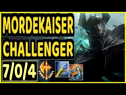 REGANK (MORDEKAISER) - 7/0/4 KDA TOP CHALLENGER GAMEPLAY - KR