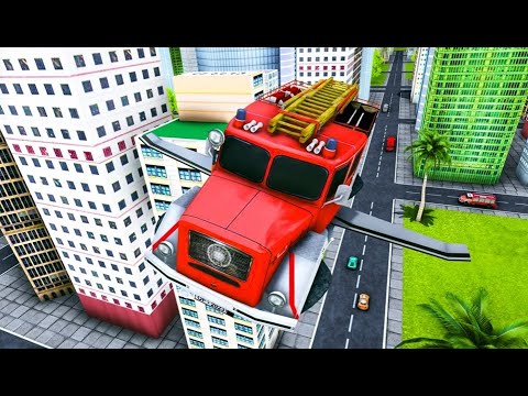 Real Flying Fire Truck Robot Rescue Simulator - Android Gameplay FHD