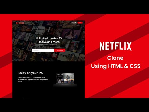 How To Make Netflix Website Clone Using HTML And CSS