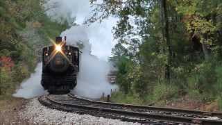 preview picture of video 'Texas State Railroad 201 leaving the yard for Rusk Depot'