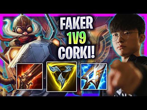 FAKER TRYING TO 1V9 WITH CORKI! - T1 Faker Plays Corki Mid vs Taliyah! | Season 2024