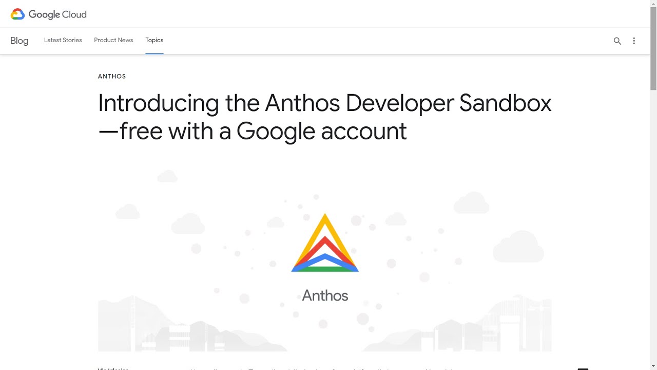 Introducing the Anthos Developer Sandbox—free with a Google account - Powered by Rocking Cloud Shell