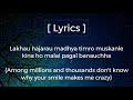 Lakhau hajarau - Yabesh Thapa [ Lyrics ] {with English translation}