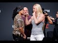 Amanda Nunes vs. Holly Holm UFC Press Conference Staredown - MMA Fighting