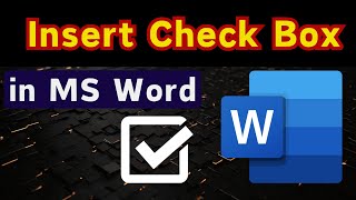 How to Insert Check Box in MS word | Insert Clickable Checkbox in Word