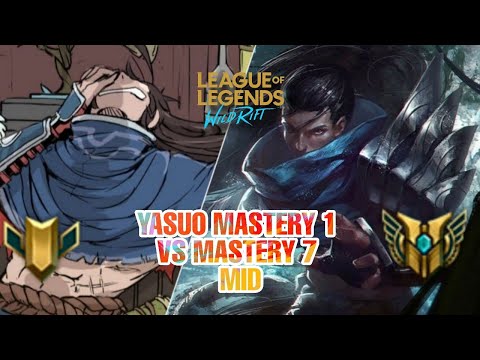 MASTERY 1 YASUO VS YASUO MASTERY 7 MID - FUNNY MOMENT WILD RIFT
