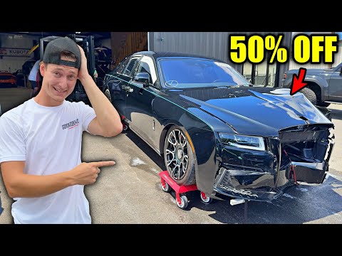 Rebuilding A Wrecked 2023 Rolls Royce Ghost Black Badge!