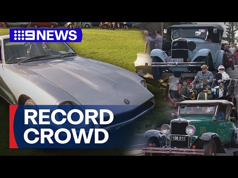 Thousands of car lovers lined the streets for the 45th Bay to Birdwood | 9 News Australia