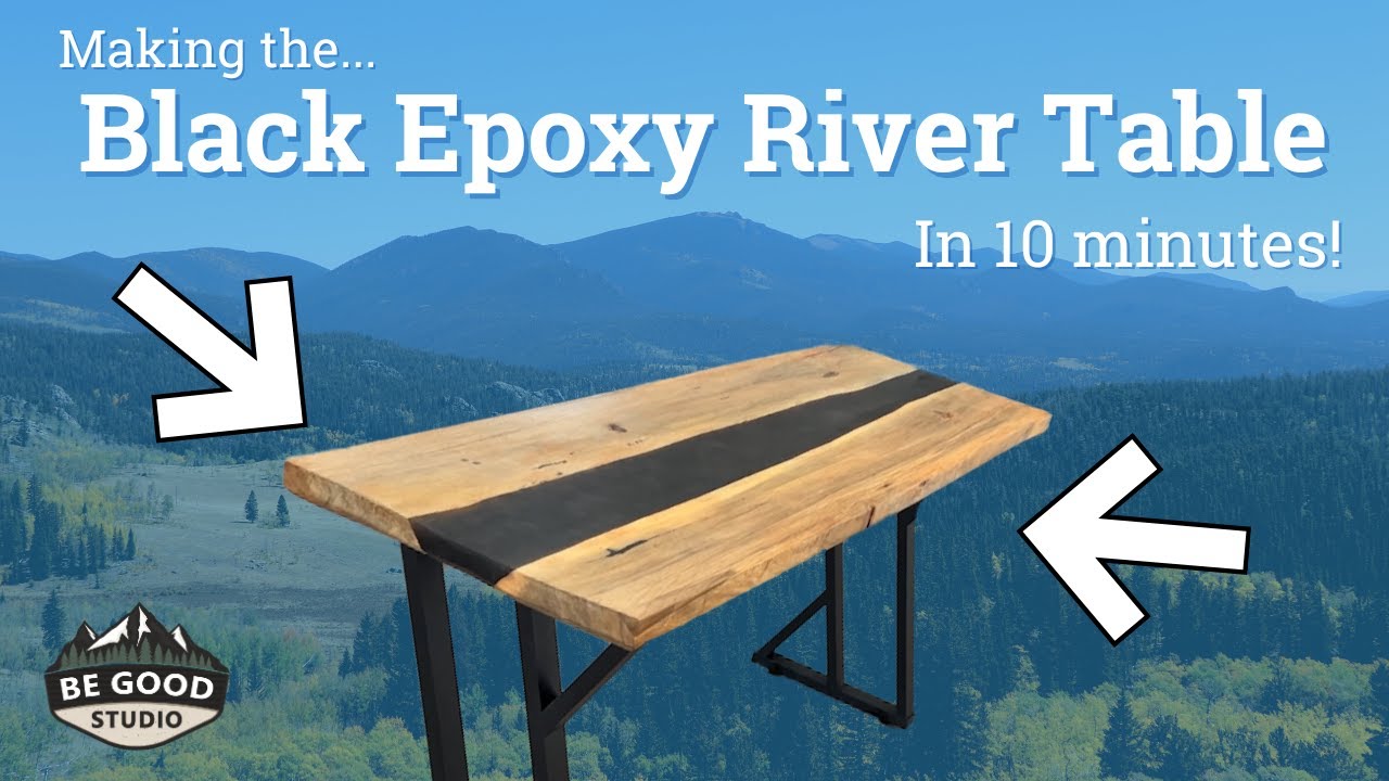 Live Edge River Desk: A live edge desk with a poured epoxy river running through it. Natural wood character paired with a bold, modern detail. — video thumbnail