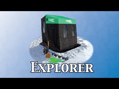 Ice Runner Explorer: BEST VALUE in a SPACIOUS, INSULATED two-person ice fishing shelter!