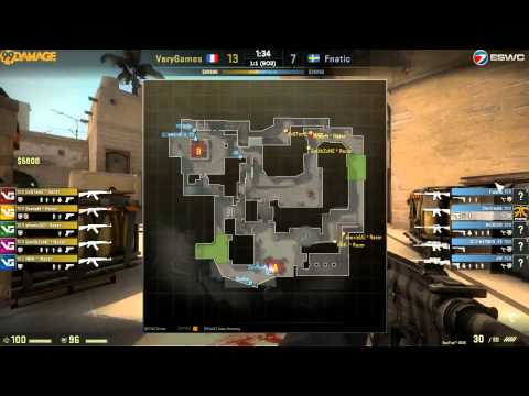 fnatic vs VeryGames | Viertelfinale, ESWC Final 2013 | de_mirage Map 3