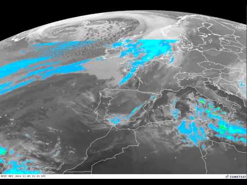 Europe percipation/clouds timelapse 09-12-2014