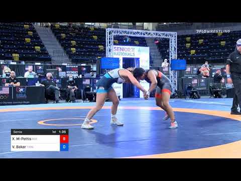 57 Kg Semifinal Xochitl Mota Pettis Rise Wrestling Vs Vayle Baker Twin Cities Regional Training Ce