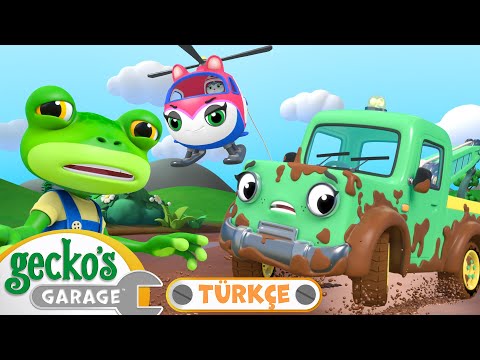 Kaygan Yollar Tehlikesi! ⚠️😬 | 🐸 Gecko'nun Garajı - Çocuklar için Kamyonlar